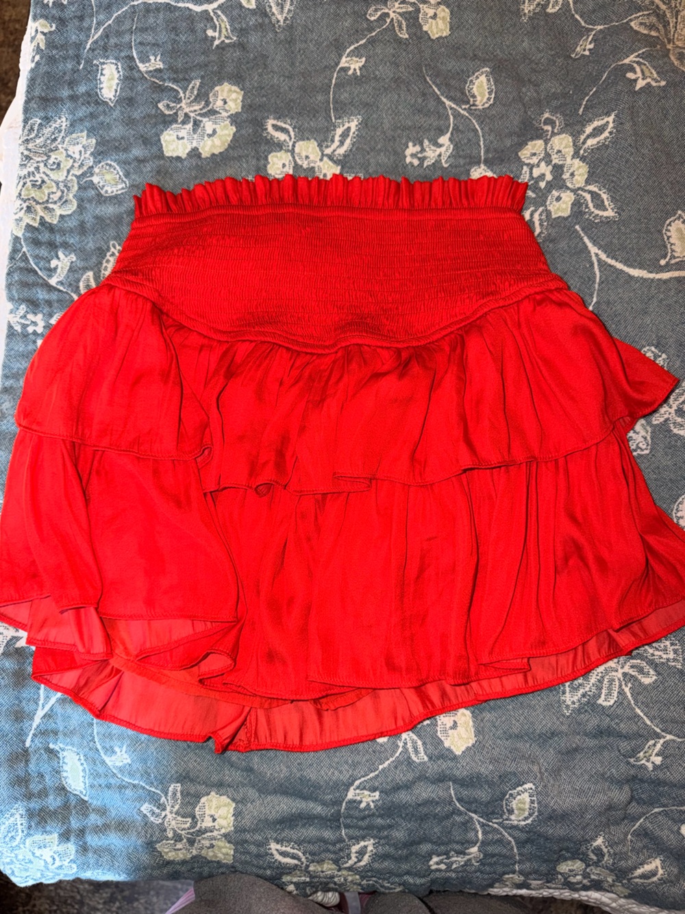 Red Tiered Ruffle Women’s Skirt